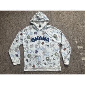 Boxlunch Disney Our Universe Lilo & Stitch Ohana Sketch Allover Hoodie Size XL